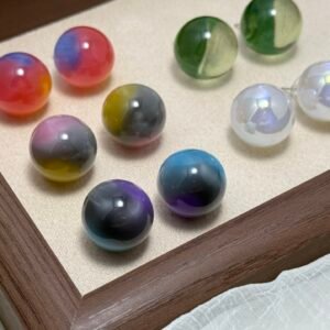 Premium Acrylic Stud Earrings - Vibrant Colour Collection