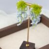 Handcrafted Seed Bead Grape Cluster Drop Earrings