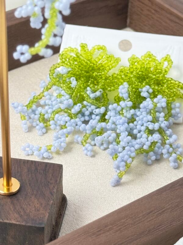 Handcrafted Seed Bead Grape Cluster Drop Earrings