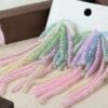 Handcrafted Seed Bead Tassel Drop Earrings - Rainbow Collection