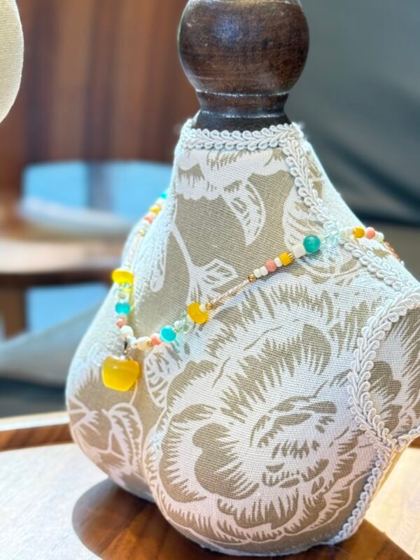 Handcrafted Seed Bead Necklace with Charm Pendants - Whimsical Garden Collection