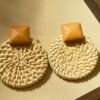 Handwoven Raffia Earrings Collection - Natural Texture Trio