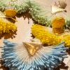 Handcrafted Raffia Fan Tassel Earrings - Bohemian Statement Collection