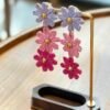 Handcrafted Raffia Daisy Chain Drop Earrings - Garden Bloom Collection