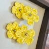 Handcrafted Double Sunflower Raffia Stud Earrings - Sunshine Bloom Collection