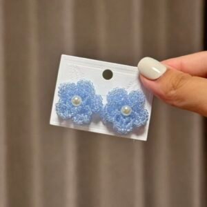 Handcrafted Beaded Flower Stud Earrings