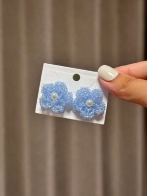Handcrafted Beaded Flower Stud Earrings