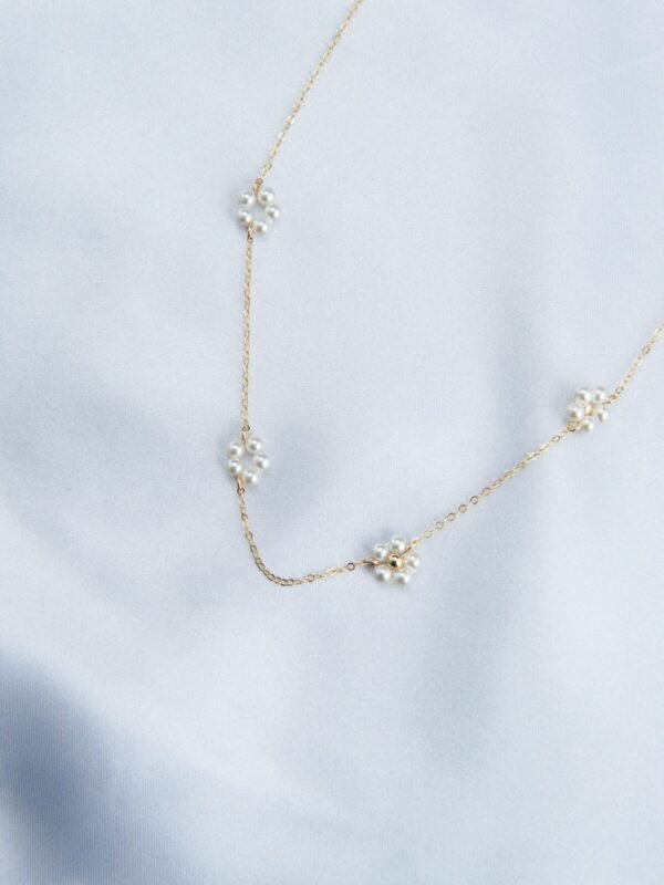 010 Petite Blossom Necklace in 14K Gold-Filled with Crystal Pearls