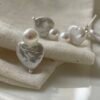 2022-10-15 220728 Heart Baroque Drop + Button Pearl Stud Earrings in Sterling Silver or 18K Gold‑Plated