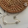 2022-10-16 021539 Petite Blossom Necklace in 14K Gold-Filled with Crystal Pearls