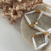2023-09-20 151537 Stick Pearl Necklace with Gold Nugget Stations in 14K Gold‑Filled