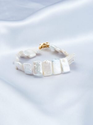 599 Baroque Watch-Link Freshwater Pearl Bracelet in 18K Gold-Plated Sterling Silver